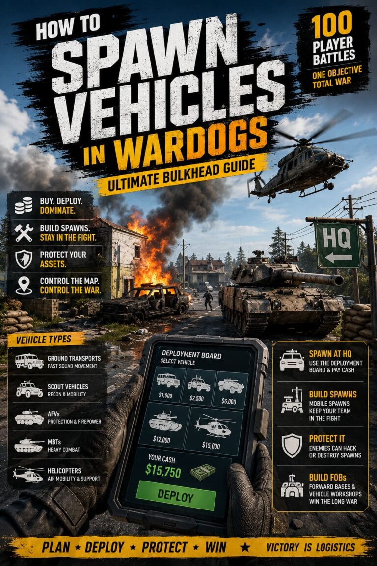 How to Spawn Vehicles in WARDOGS: Ultimate Bulkhead Guide