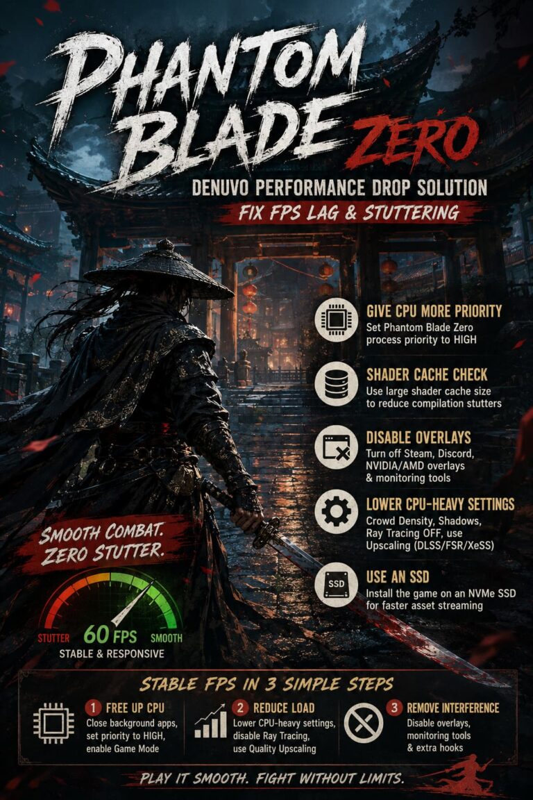Phantom Blade Zero Denuvo Performance Drop Solution: How to Fix FPS Lag and Stuttering