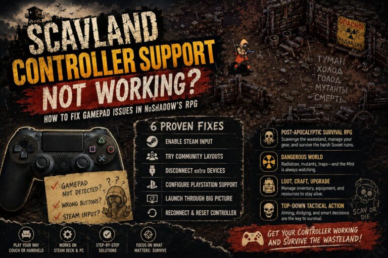 Scavland Controller Support Not Working? How to Fix Gamepad Issues in NoShadow’s RPG