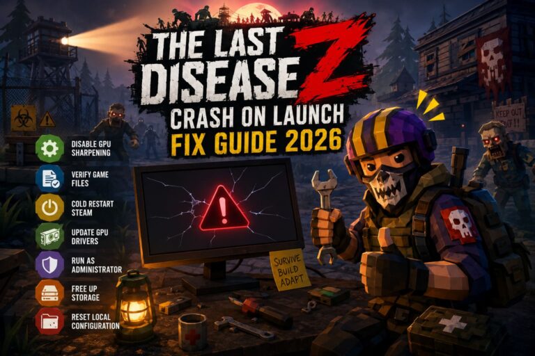 The Last Disease Z Crash on Launch Fix: How to Stop Startup Crashing, Black Screen, and Freezing in 2026 Game by Bublig