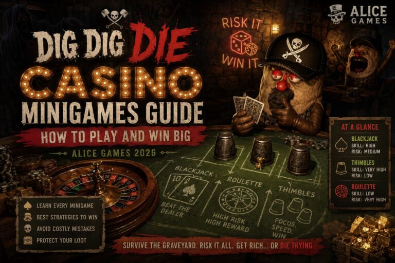 Dig Dig Die Casino Minigames Guide: How to Play and Win Big (Alice Games 2026)