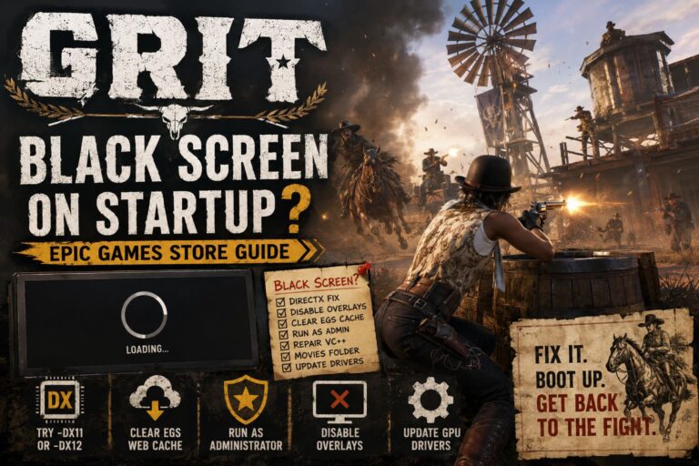 How to Fix GRIT Game Black Screen on Startup EGS (Epic Games Store) Guide