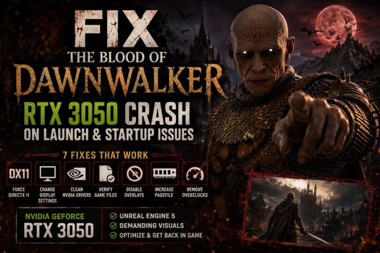 How to Fix The Blood of Dawnwalker RTX 3050 Crash on Launch and Startup Issues