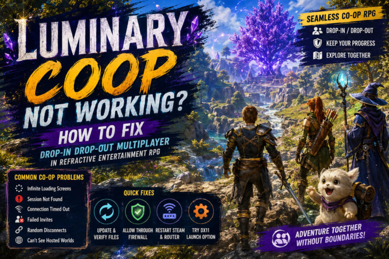 Luminary Coop Not Working How to Fix Drop-In Drop-Out Multiplayer in Refractive Entertainment RPG