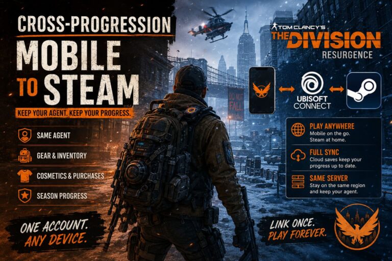 The Division Resurgence: How to Link Mobile Account to Steam (Cross-Progression Guide)