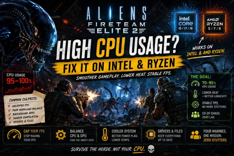 How to Fix Aliens Fireteam Elite 2 High CPU Usage on Intel and Ryzen