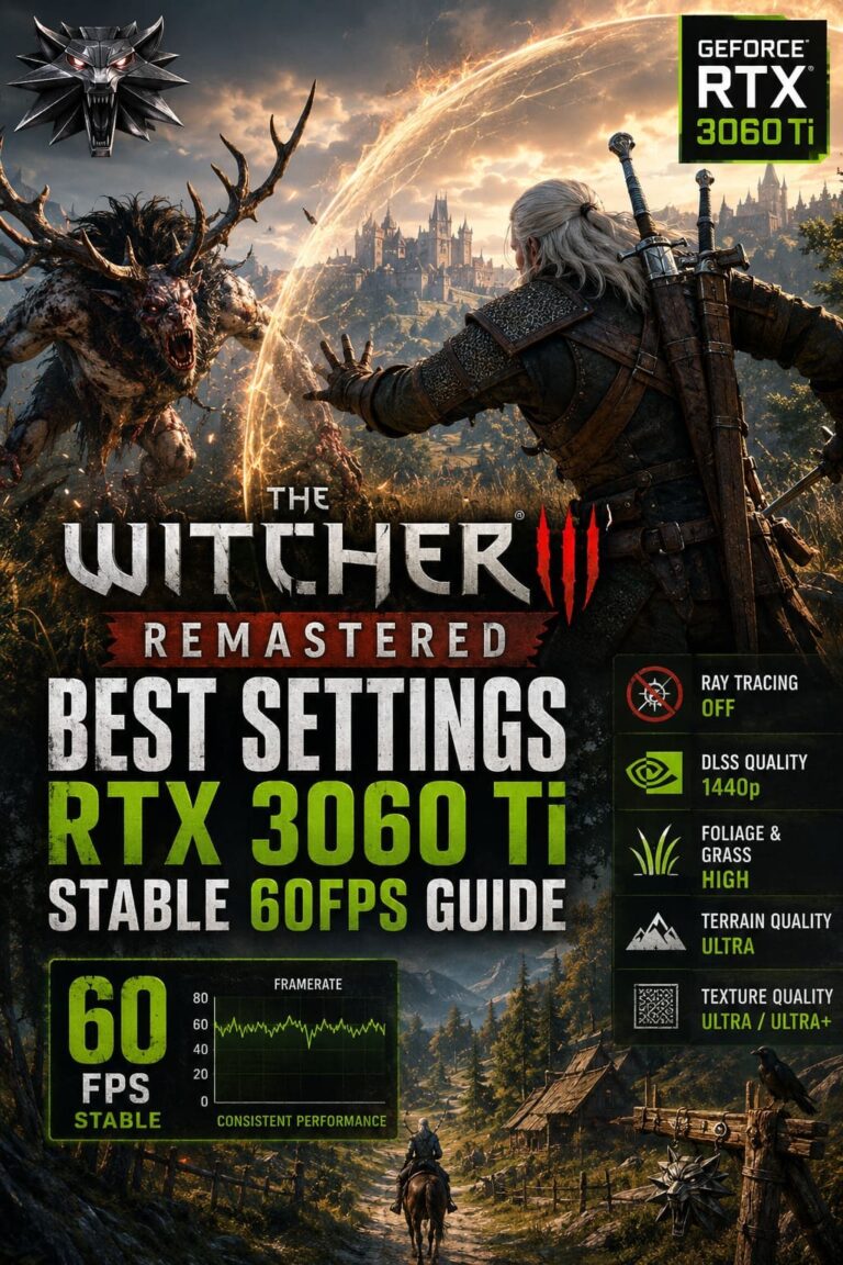 The Witcher 3 Remastered Best Settings RTX 3060 Ti Stable 60FPS Guide