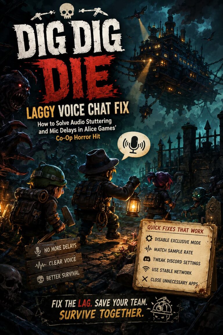 Dig Dig Die Laggy Voice Chat Fix: How to Solve Audio Stuttering and Mic Delays in Alice Games’ Co-Op Horror Hit
