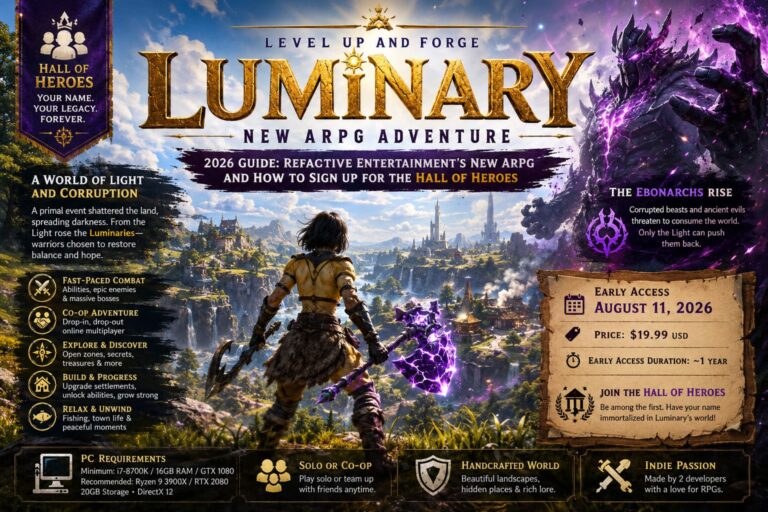 Luminary Game 2026 Guide: Refractive Entertainment’s New ARPG and How to Sign Up for the Hall of Heroes