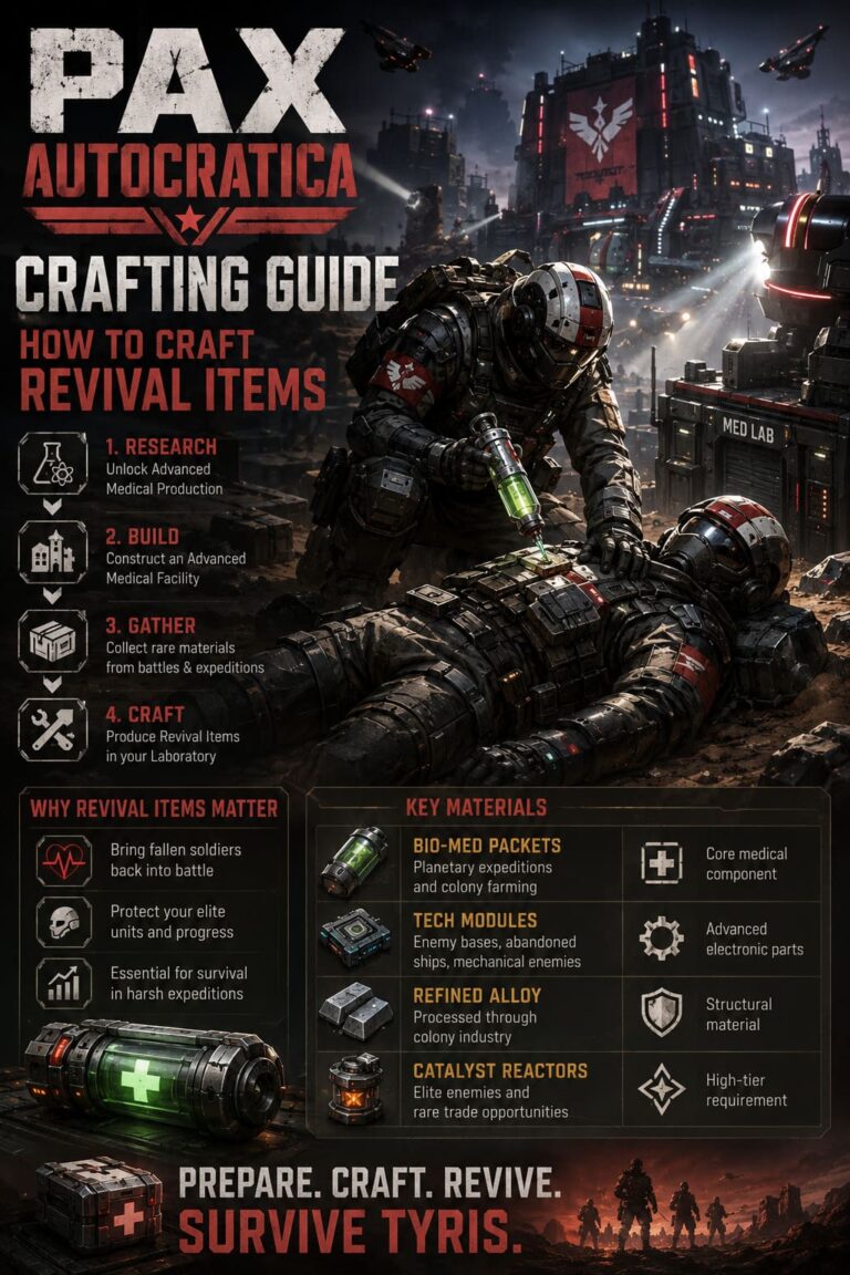 Pax Autocratica Crafting Guide: How to Craft Revival Items