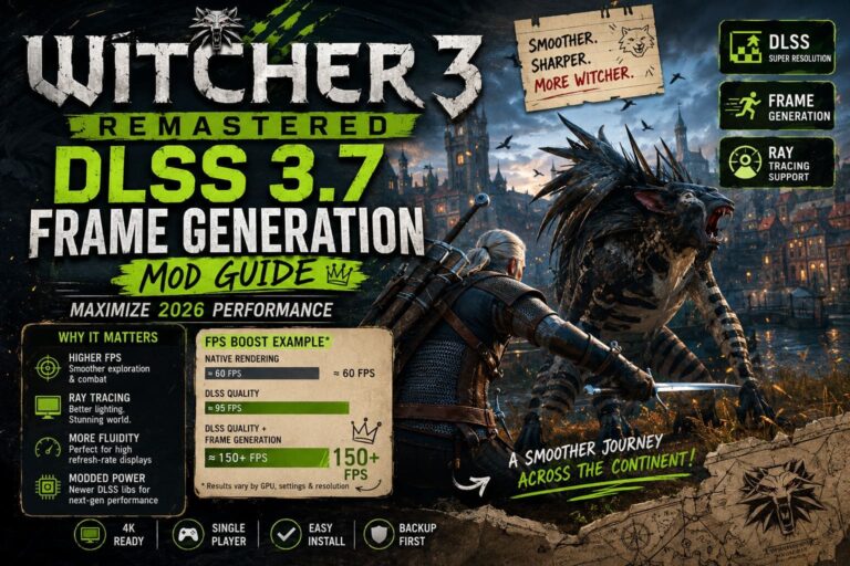 Witcher 3 Remastered DLSS 3.7 Frame Generation Mod Guide: Maximize 2026 Performance