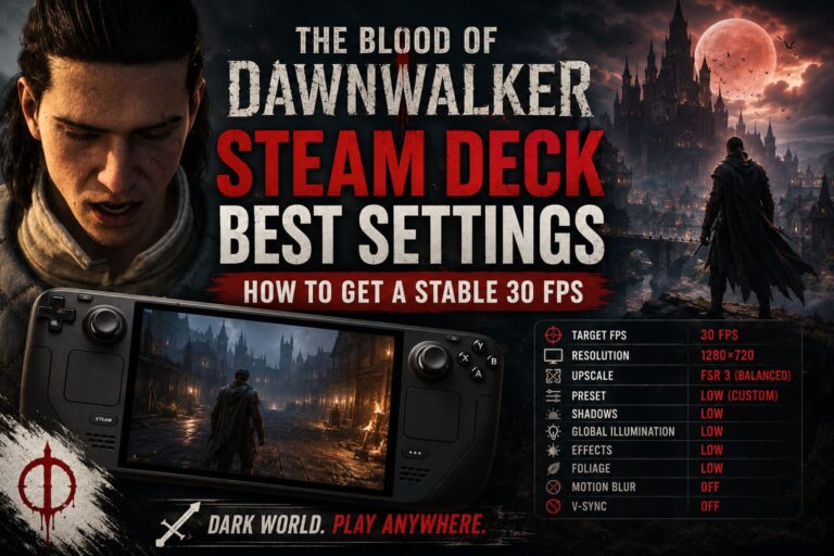 The Blood of Dawnwalker Steam Deck Best Settings: How to Get a Stable 30 FPS