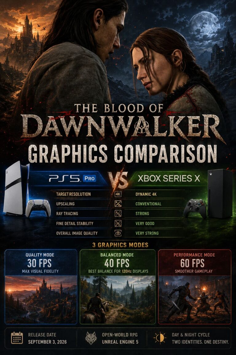 The Blood of Dawnwalker Graphics Comparison: PS5 Pro vs Xbox Series X