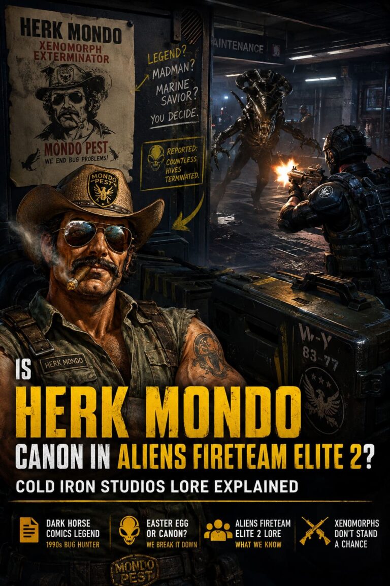 Is Herk Mondo Canon in Aliens Fireteam Elite 2? Cold Iron Studios Lore Explained