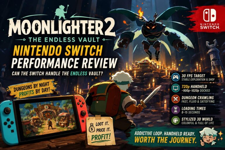 Moonlighter 2 The Endless Vault Nintendo Switch Performance: Frame Rate, Graphics, and Technical Review