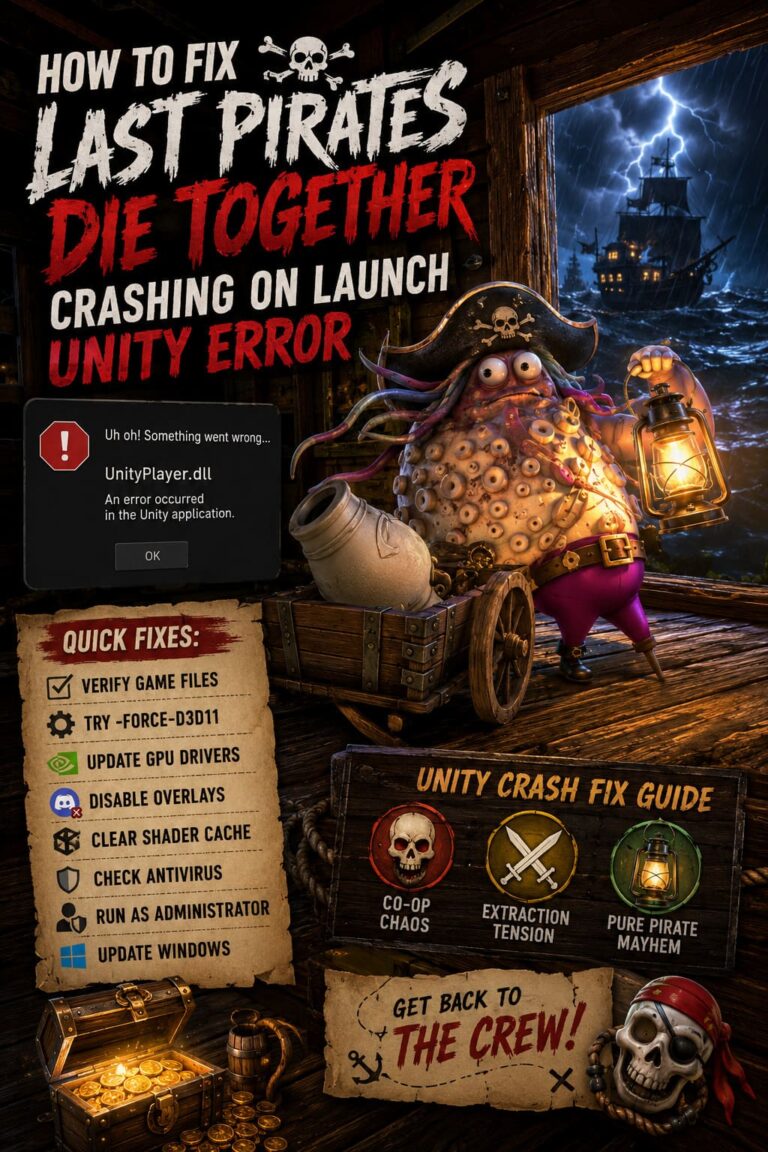 How to Fix Last Pirates Die Together Crashing on Launch Unity Error