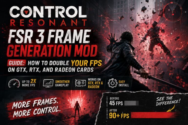 Control Resonant FSR 3 Frame Generation Mod Guide: How to Double Your FPS on GTX, RTX, and Radeon Cards