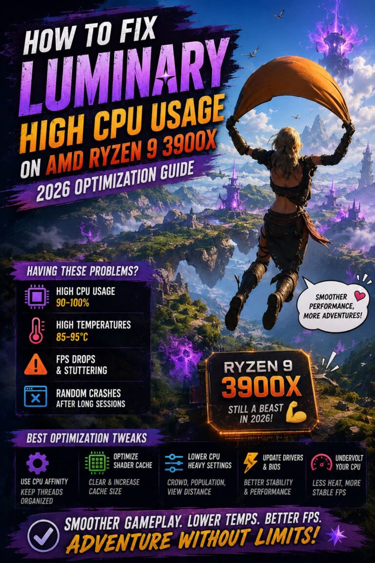 How to Fix Luminary High CPU Usage on AMD Ryzen 9 3900X (2026 Optimization Guide)