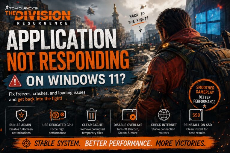 How to Fix The Division Resurgence Application Not Responding on Windows 11
