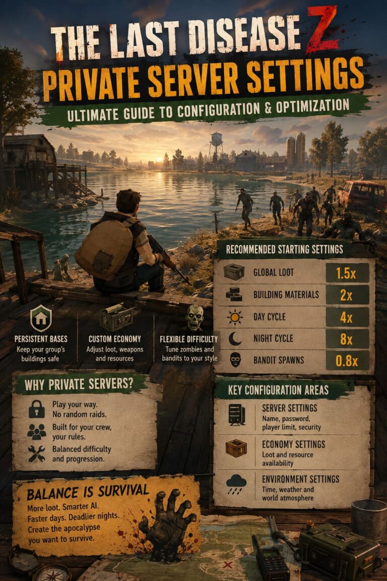 The Last Disease Z Private Server Settings: Ultimate Guide to Configuration and Optimization