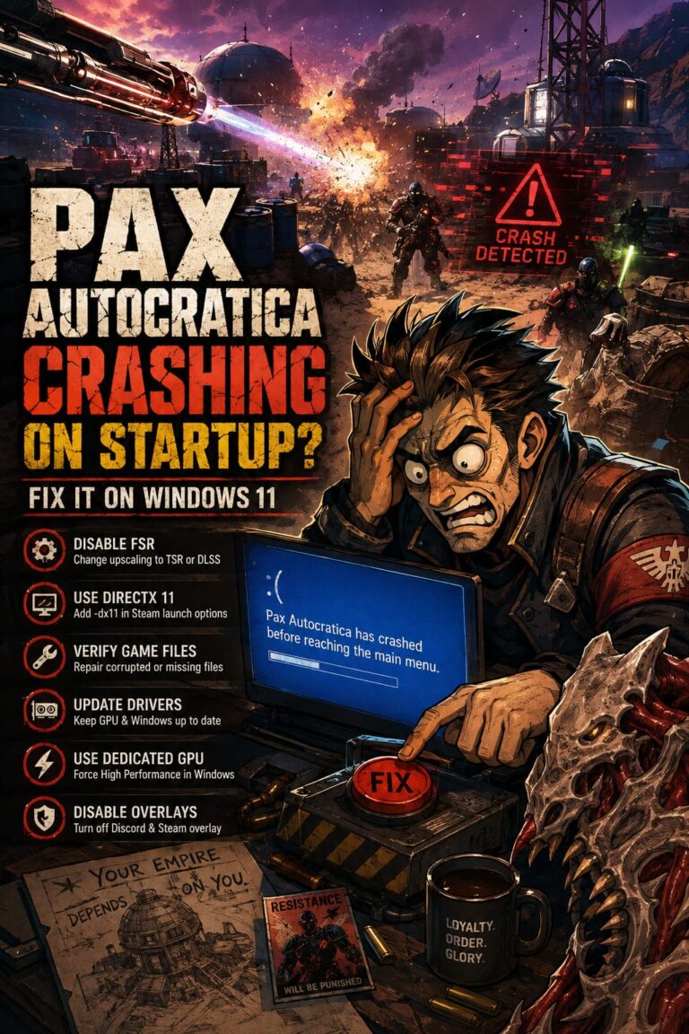 How to Fix Pax Autocratica Crashing on Startup on Windows 11