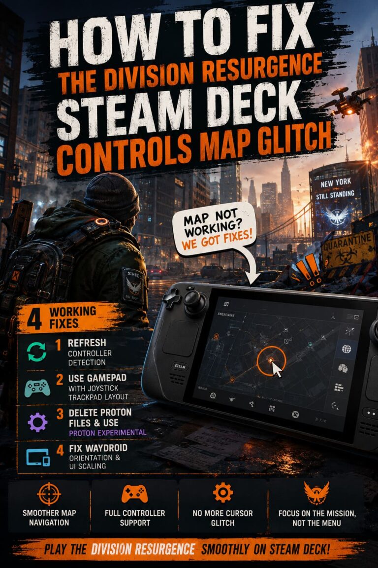 How to Fix The Division Resurgence Steam Deck Controls Map Glitch