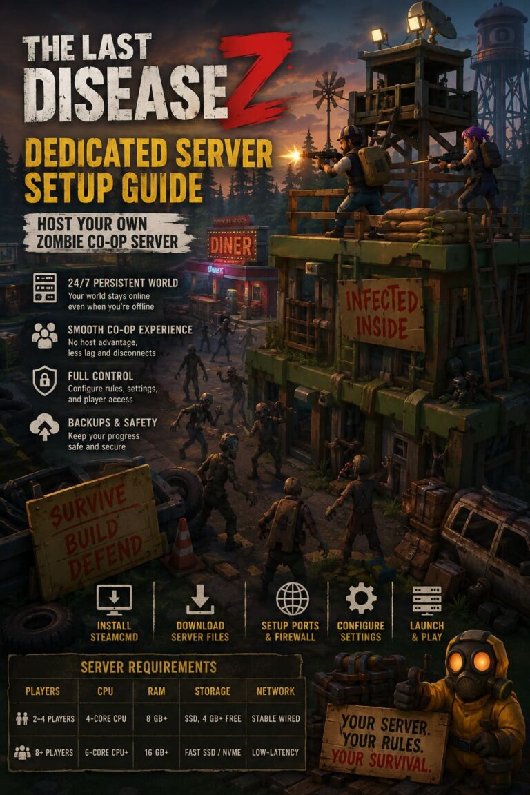 The Last Disease Z Dedicated Server Setup Guide: Host Your Own Zombie Co-Op Server