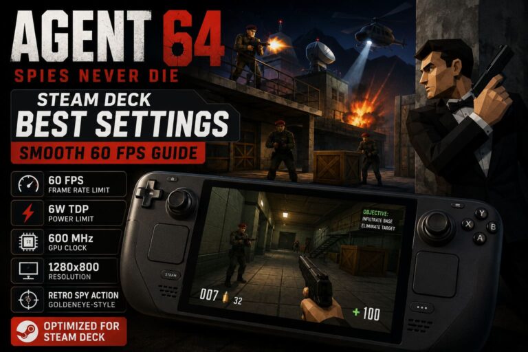 Agent 64 Spies Never Die Steam Deck Best Settings: Smooth 60 FPS Guide