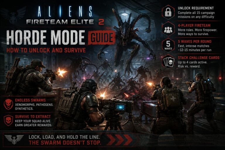 Aliens Fireteam Elite 2 Horde Mode Guide: How to Unlock and Survive