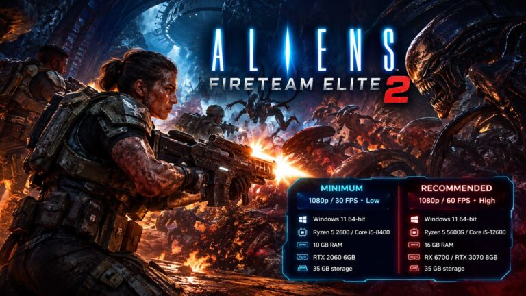 Aliens Fireteam Elite 2 PC Requirements: Minimum and Recommended PC Specs