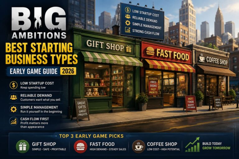 Big Ambitions Best Starting Business Types: Early Game Guide (2026)