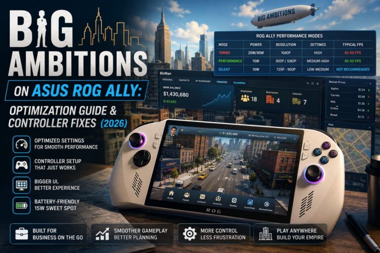 Big Ambitions on ASUS ROG Ally: Optimization Guide & Controller Fixes (2026)