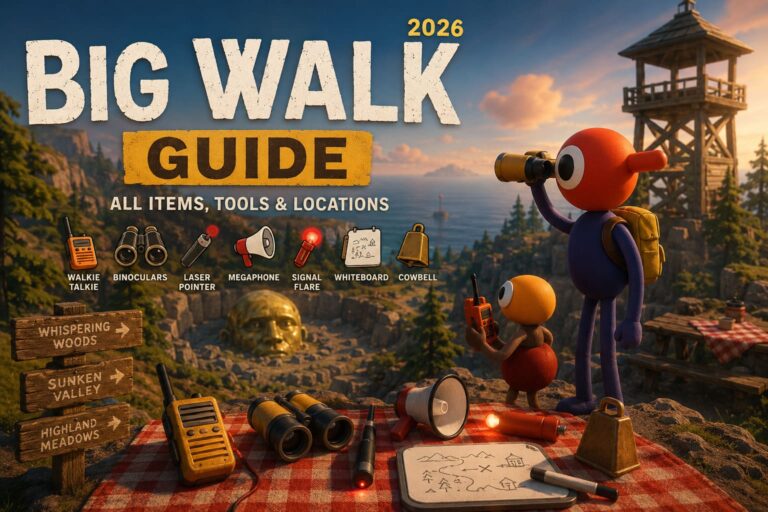 Big Walk 2026 Guide: All Items, Tools, and Locations List