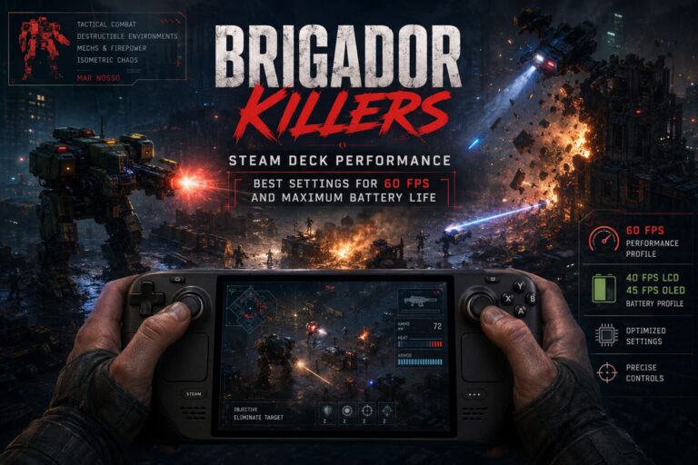 Brigador Killers Steam Deck Performance: Best Settings for 60 FPS and Maximum Battery Life