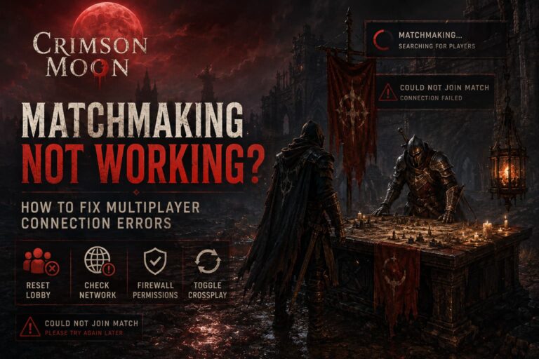 Crimson Moon Matchmaking Not Working: How to Fix Multiplayer Connection Errors
