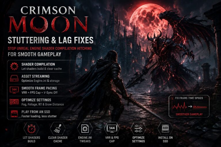 Crimson Moon Stuttering and Lag Fixes: How to Stop Unreal Engine Shader Compilation Hitching for Smooth Gameplay
