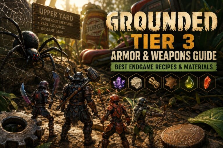 Grounded Tier 3 Armor and Weapons Guide: Best Endgame Recipes & Crafting Materials