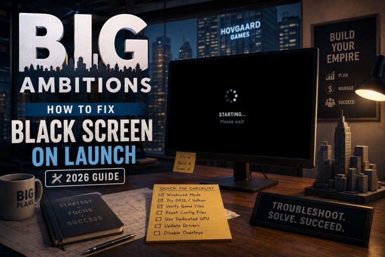How to Fix Big Ambitions Black Screen on Launch: 2026 Guide