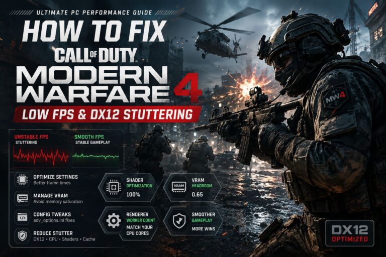 How to Fix Call of Duty Modern Warfare 4 Low FPS and DX12 Stuttering on PC