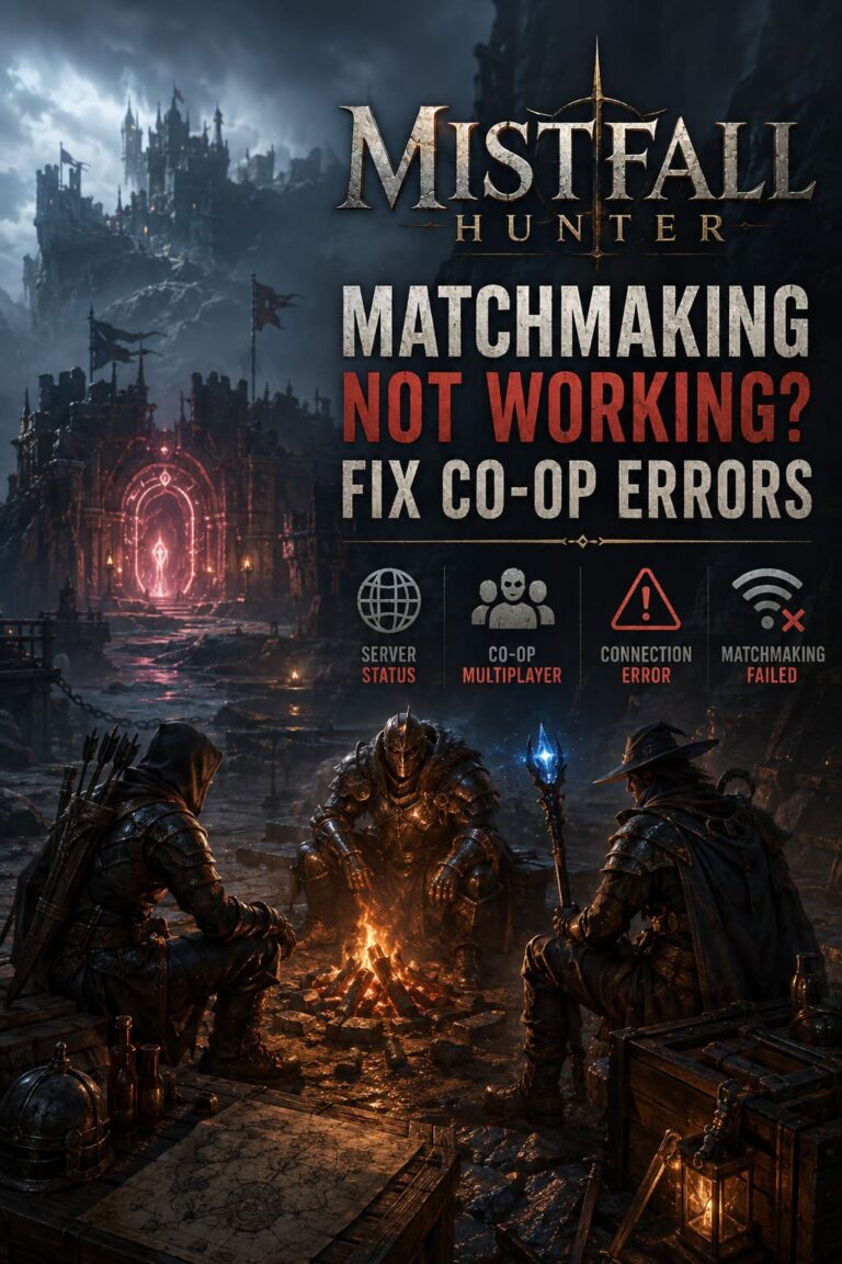 How to Fix Mistfall Hunter Matchmaking Not Working and Co-Op Multiplayer Errors