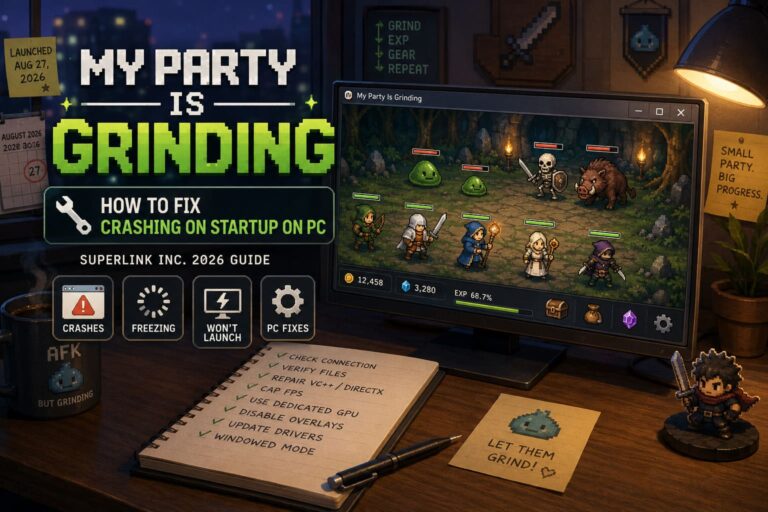 How to Fix My Party Is Grinding Crashing on Startup on PC (SUPERLINK Inc. 2026 Guide)