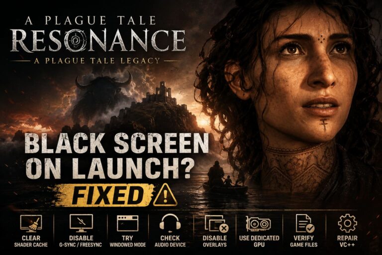 How to Fix Resonance A Plague Tale Legacy Black Screen on Launch (2026 PC Guide)