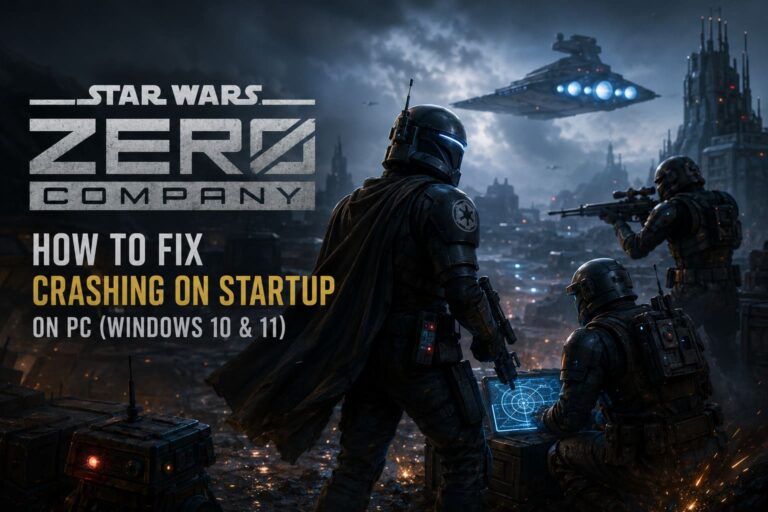 How to Fix STAR WARS Zero Company Crashing on Startup on PC (Windows 10 & 11)