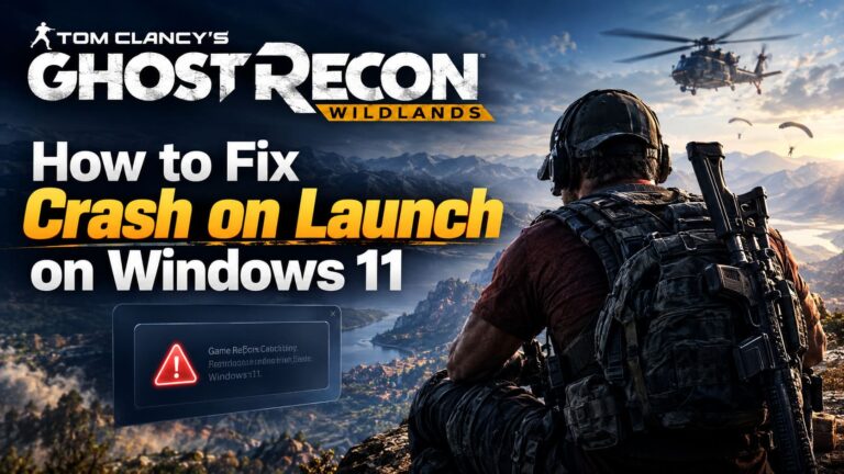 How to Fix Tom Clancy’s Ghost Recon Wildlands Crash on Launch on Windows 11 (2026 Guide)