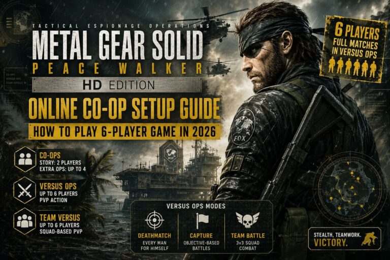 Metal Gear Solid Peace Walker HD Online Co-Op Setup Guide: How to Play 6-Player Game in 2026