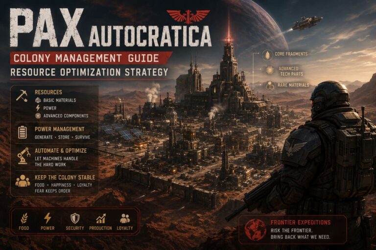 Pax Autocratica Colony Management Guide: Resource Optimization Strategy