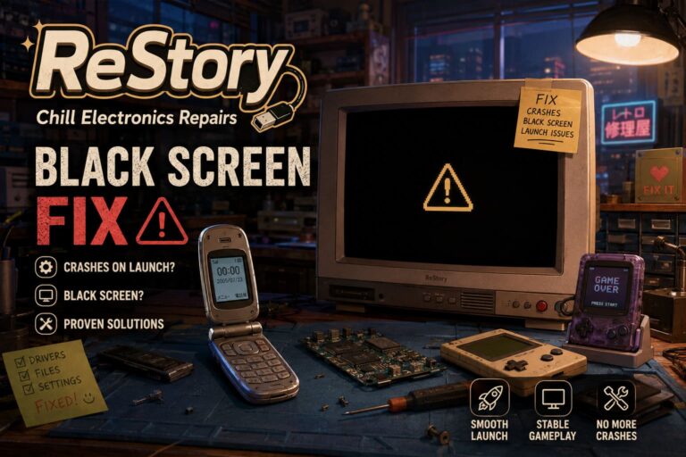 ReStory Chill Electronics Repairs Black Screen Fix: How to Solve Crashing and Launch Issues