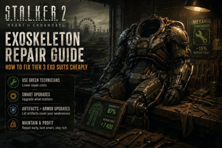 STALKER 2 Exoskeleton Repair Guide: How to Fix Tier 3 Exo Suits Cheaply