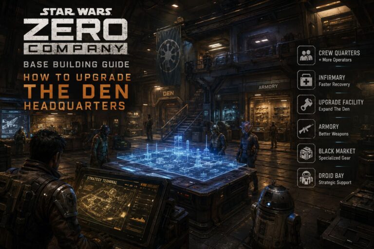 Star Wars Zero Company Base Building Guide: How to Upgrade The Den Headquarters