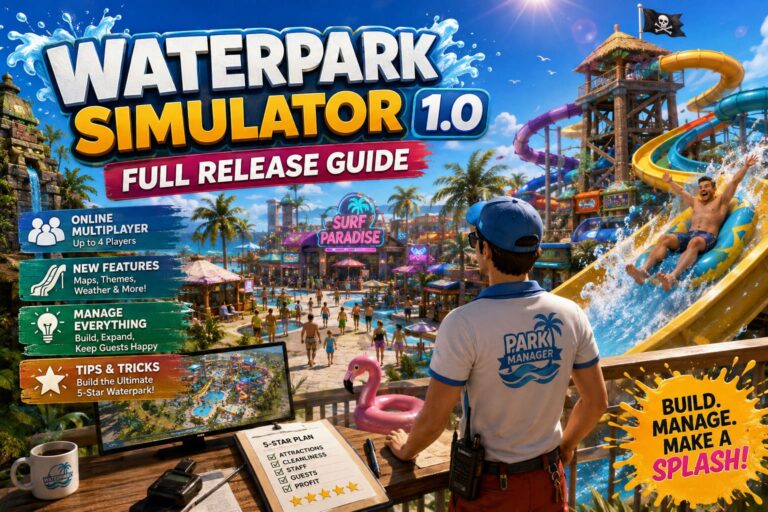 Waterpark Simulator 1.0 Full Release Guide: Multiplayer, New Features, and Tips